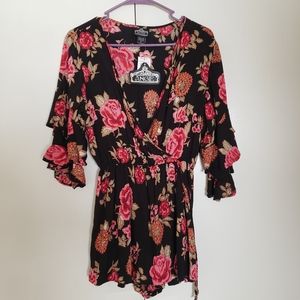 NWT Angie flowered romper